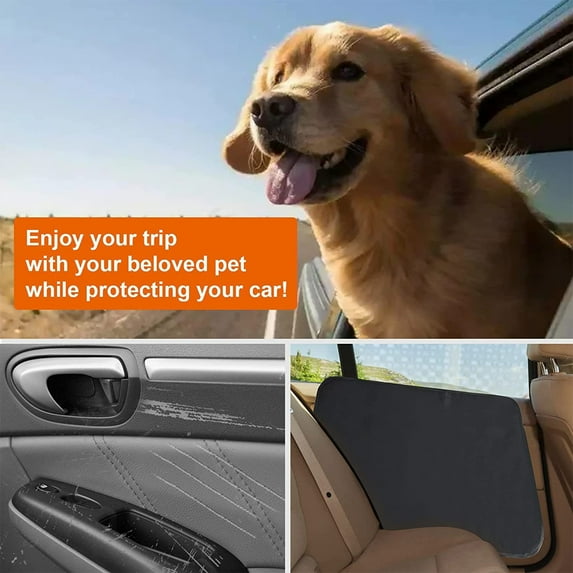 FYTPOV Black Car Door Protector, Pet Dog Car Door Cover Protector, Guard for Car Doors, Anti Scratch Waterproof, Safe for Dogs, Fits Any Vehicle(Left-side Door)