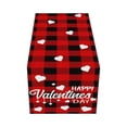 thumbnail image 1 of FYTPOV Buffalo Plaid Table Runner, Valentines Day Decorations, White Hearts Printed Table Runner for Party, Christmas Runner for Table Home Decor, Table Runners 90 Inches Long, 1 of 5