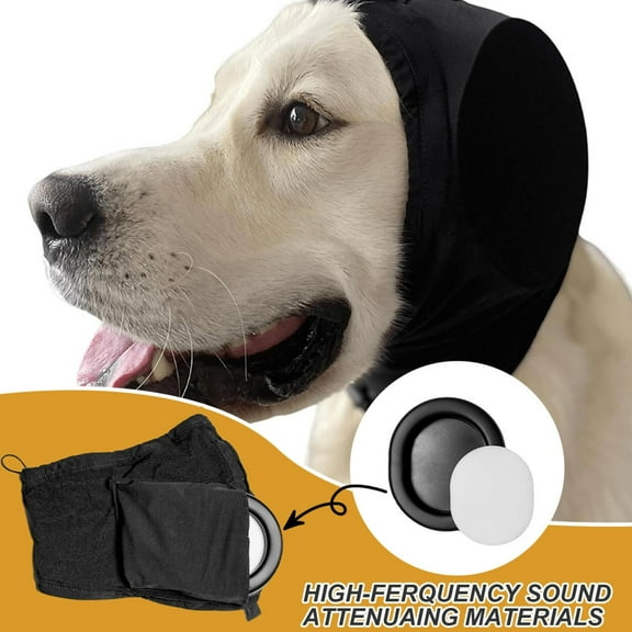 FYTPOV Calming Band for Dogs Cats, Anxiety Relief, Noise Canceling for Fireworks, Thunderstorms, Pet Grooming & Force Drying, Dog Earmuffs for Hearing Protection, XL
