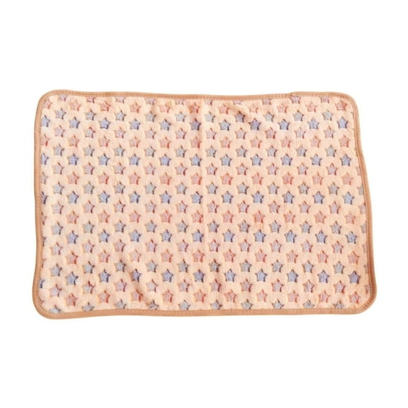 FYTPOV Cat Bed Dog Crate Pad, Cute Stars Printed Dog Mat, Washable Crate Mat for Small Dogs and Indoor Cats, Warm Plush Dog Kennel Pad Cat Carrier Mat
