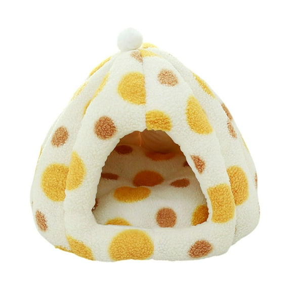 FYTPOV Cat Beds for Indoor Cats, Foldable Cat Bed Cave, Cat House with Washable Cushions, Cat Bed for Kittens, Small Dogs, Soft and Warm Indoor Pet House