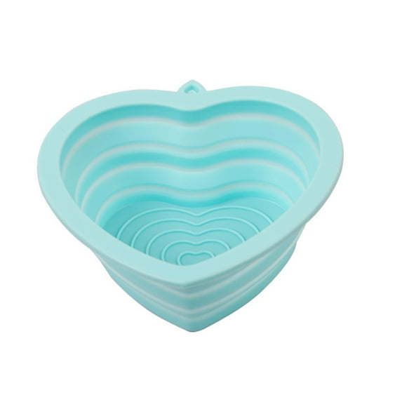 FYTPOV Collapsible Dog Bowls for Travel, Heart Shape Pet Portable Water Bowl for Dogs Cats, Pet Foldable Feeding Watering Dish for Traveling Camping Walking
