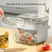 FYTPOV Countertop Ice Maker with Scoop and Handle, 24 Ice Cube Tray, White Ice Maker for Home Kitchen Office Bar Party and Camping