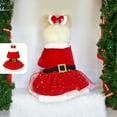 thumbnail image 1 of FYTPOV Dog Christmas Dress with Sequins, Pet Christmas Costume Outfit Fall Winter Puppy Sweaters for Small Dogs Girl Cat Clothes Pet Apparel,L, 1 of 5