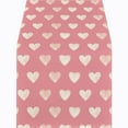 thumbnail image 1 of FYTPOV Flax Table Runner, Valentines Day Decorations, Hearts Printed Pink Table Runner for Wedding Party, Christmas Runner for Table Home Decor, 13x35 inch, 1 of 5