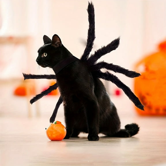 FYTPOV Halloween Spooky Spider Dog Clothes Cat Clothes, Adjustable Dog Cat Costume, Pet Cosplay Costume for Dogs Puppy Cats, Pet Costume for Party,M