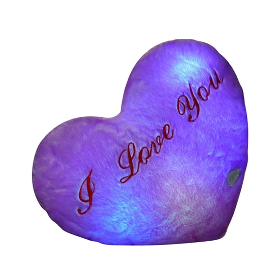 FYTPOV Heart Pillows,15.75in Throw Pillows with LED Lights, Luminous Pillow for ouch Sofa, Valentines Day Decoration, Gifts for Women, Home Decor, Valentines Day Decor