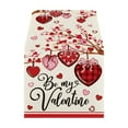 thumbnail image 1 of FYTPOV Hearts Tree Printed Table Runner, Valentines Day Decorations, Red Table Runner for Wedding Party, Christmas Runner for Table Home Decor, 13x72 inch, 1 of 5