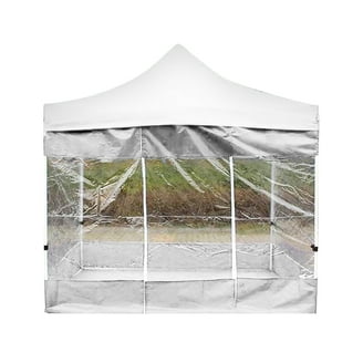 CanopyAL クリア Impact Canopy 10 Foot Middle Zipper Canopy Tent Wall, 1 Wall
