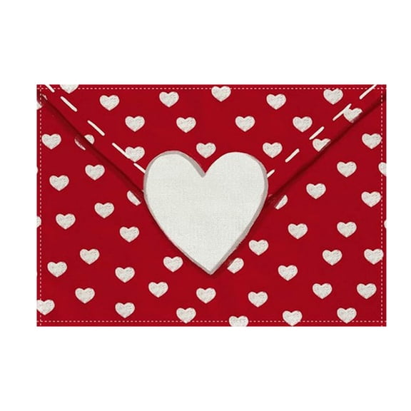 FYTPOV Linen Placemats, Romantic Valentines Placemats for Kitchen and Dining, Valentines Day Decorations, Christmas Placemats for Party Home Decor, Table Decor, 18x12 in