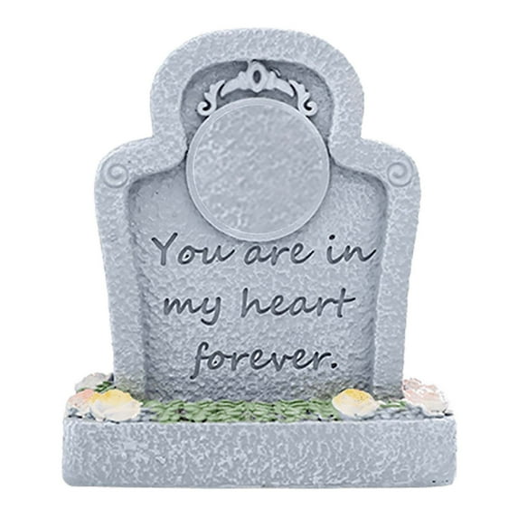 FYTPOV Memorial Stone for Dogs Cats, Pet Grave Marker Tombstone with Photo Frame, Pet Dog Garden Stones Cat Grave Markers for Indoor Outdoor