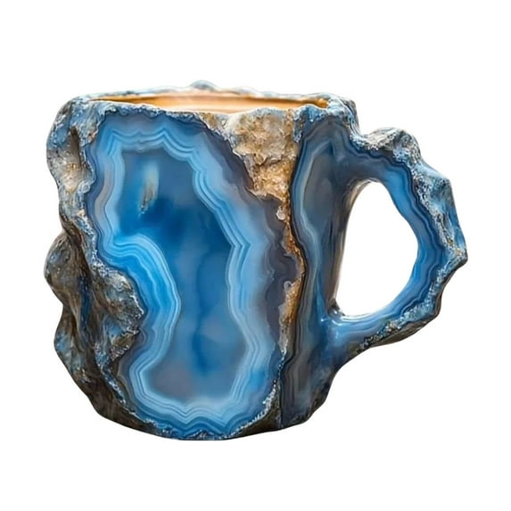 FYTPOV Mineral Crystal Coffee Mugs 2025 New Colorful Natural Mineral Crystal - Elegant Christmas Gift for Home & Office, Ideal for Father's Day Mother's Day Gift