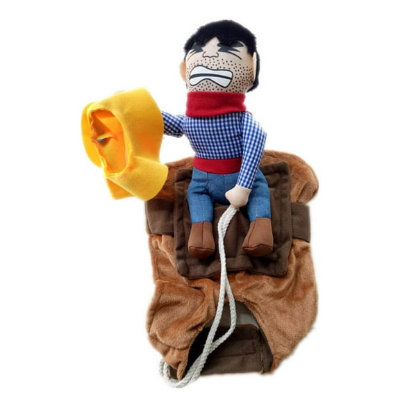 FYTPOV Pet Riding Costume Novelty Pet Supplies Cowboy Rider Horse Riding Designed Dog Apparel Party Dressing up Clothing Halloween, XL