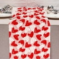 thumbnail image 1 of FYTPOV Pink Table Runner, Valentines Day Decorations, Romantic Hearts Printed Table Runner for Wedding Party, Christmas Runner for Table Home Decor, 13x35 inch, 1 of 5
