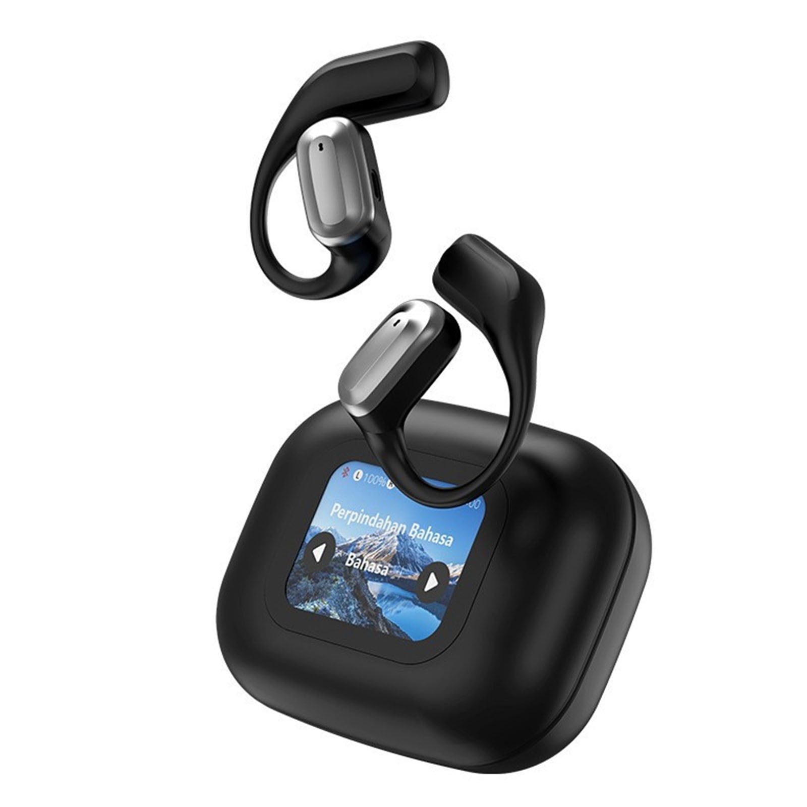 FYTPOV Translation Earbuds, LCD Screen Ear Buds, 144 Languages Translation Earbuds Real Time, Wireless Bluetooth Ear Buds for Travel Business Office, Gifts for Men