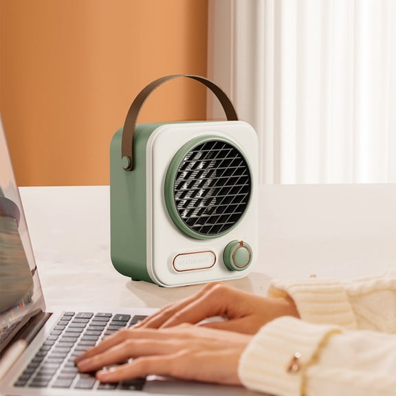 FYTPOV Vintage Space Heater, 1000W Heaters for Indoor Use, Portable Heater with Handle, Space Heater for Bedroom Office, Overheat and Tip-Over Protection, Home Essentials