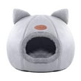 thumbnail image 1 of FYTPOV Warm Cat Bed, Cute Cat Cave Bed with Removable Cushion, Washable Kitten Nest Cat Head Shape House for Cats Puppy Small Dogs, M, 1 of 5