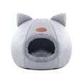 thumbnail image 1 of FYTPOV Warm Cat Bed, Cute Cat Cave Bed with Removable Cushion, Washable Kitten Nest Cat Head Shape House for Cats Puppy Small Dogs, XL, 1 of 5
