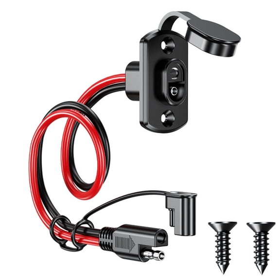 FYUU 12AWG 30CM SAE Power Socket SAE Waterproof Quick Connect Panel Connector Cable For Motorcycle Battery