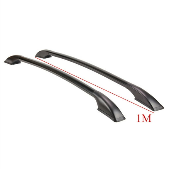 FYUU 1M Aluminum Alloy Whole Black Luggage Rack Refit Special Side Bars Rails Car Top Frame