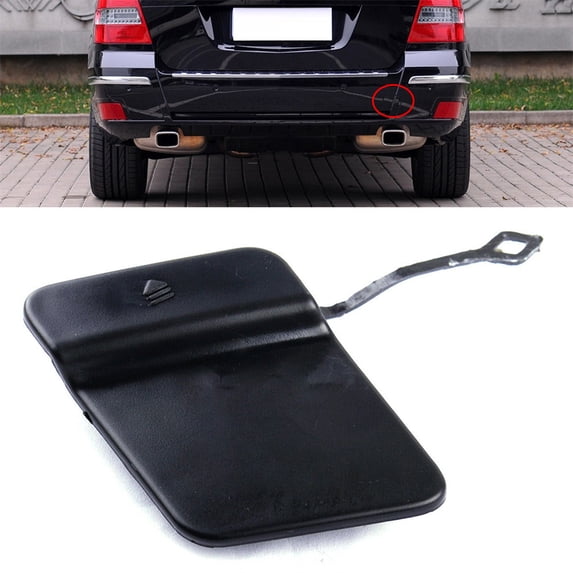 FYUU Black Rear Bumper Tow Hook Cover Cap For Mercedes-Benz X204 GLK300 350 09-12
