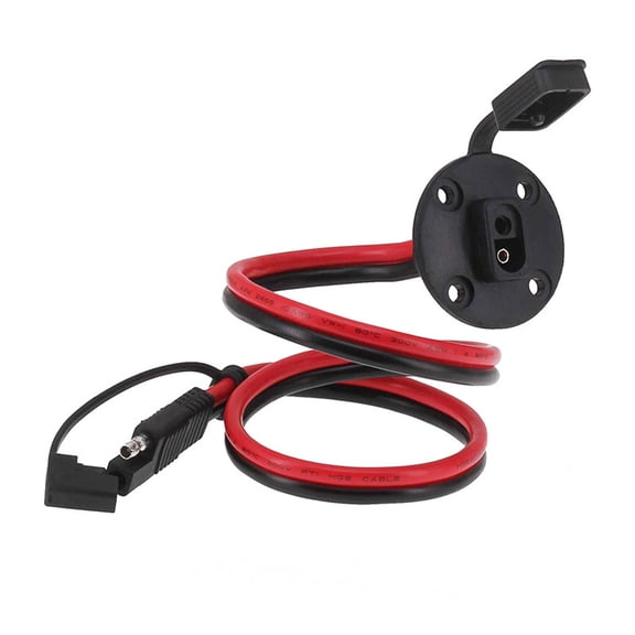 FYUU SAE Socket Sidewall Port 10AWG 60cm SAE Cable for Motorcycles Solar Generator Battery