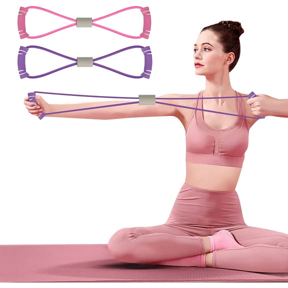 FYY Figure 8 Resistance Bands, Yoga Resistance Band Stretch Fitness Band, Pull Rope, Chest Arm and Shoulder Stretch Bands Exercise Equipment for Home Workout, Physical Therapy, Strength Training