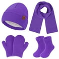 thumbnail image 1 of FZ FANTASTIC ZONE 4 Pieces Winter Toddler Kids Hat Gloves Scarf Socks Beanie Set for 0 6 12 Months 1 2 3 4 Year Old Baby Girls Boys Gifts, 1 of 6