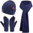 thumbnail image 1 of FZ FANTASTIC ZONE Mens Winter Warm Beanie Hats Long Scarf Neck Touchscreen Gloves Set Ribbed Knit Skull Caps Scarves Gloves for Women Man, 1 of 6