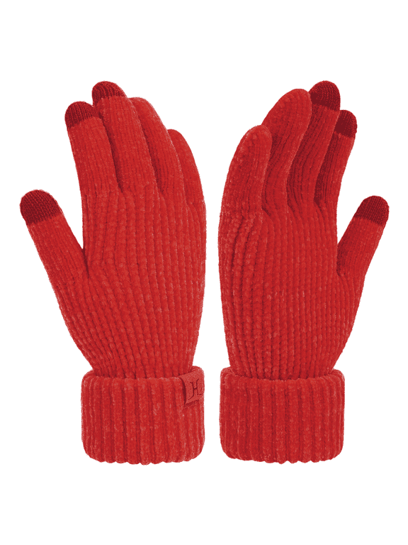 FZ FANTASTIC ZONE Winter Gloves for Women, Chenille Warm Knit Work Touchscreen Womens Gloves for Cold Weather Gifts