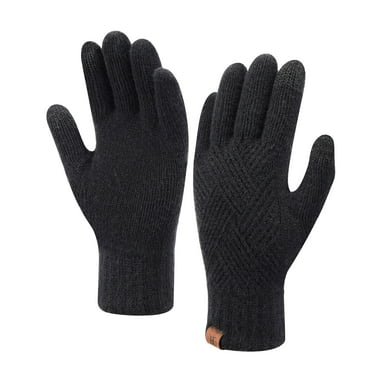 FZ FANTASTIC ZONE Womens Winter Gloves Cold Weathe, Warm Knit Touchscreen Gloves for Women with Dual-layer Thermal Fleece Lining