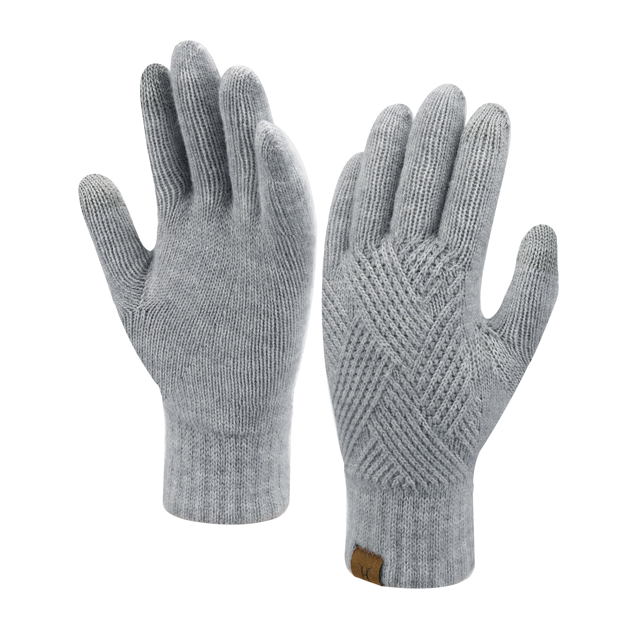 Fantastic Zone Women's Winter Gloves, Knit Touchscreen Gloves, Dual ...