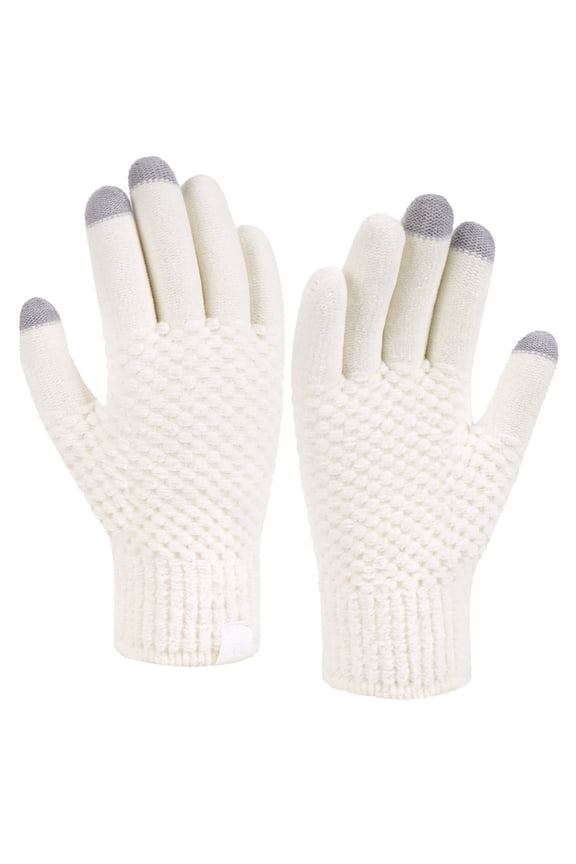 FZ FANTASTIC ZONE Womens Winter Gloves with Touchscreen Fingers Warm Chenille Knit Elastic Cuff Thermal Gloves for Women Cold Weather Gifts