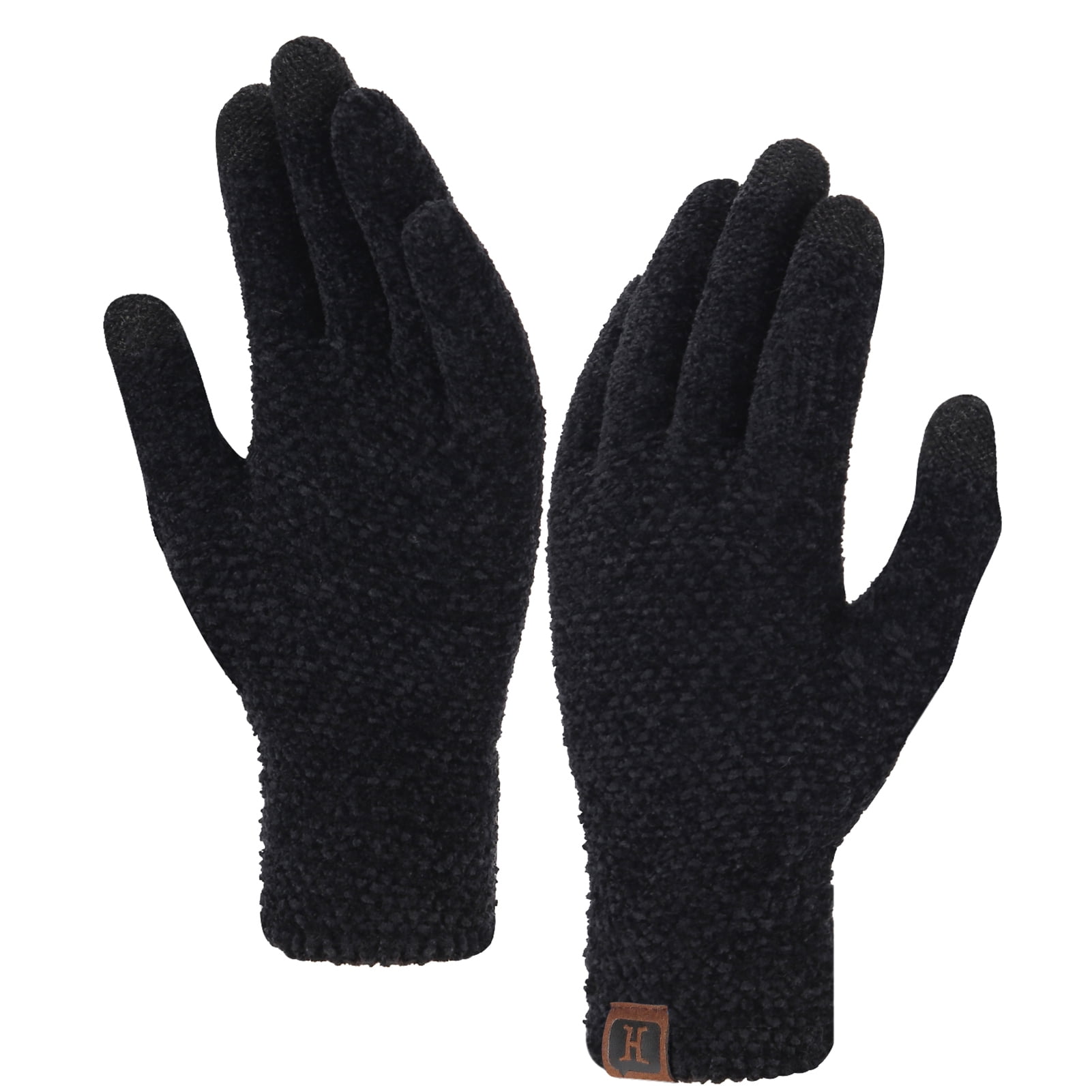 Bequemer Laden Womens Winter Gloves With Touchscreen Fingers Warm Chenille Knit Elastic Cuff Thermal Gloves For Women Cold Weather Gifts - View #6