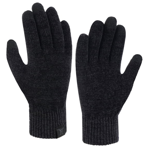 FZ FANTASTIC ZONE Womens Winter Warm Touch Screen Gloves Chenille Elastic Cuffs Knit Gloves for Women Cold Weather Gifts