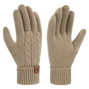 FZ FANTASTIC ZONE Womens Winter Warm Touch Screen Gloves Elastic Cuff Thermal Knit Gloves for Women Cold Weather Gifts