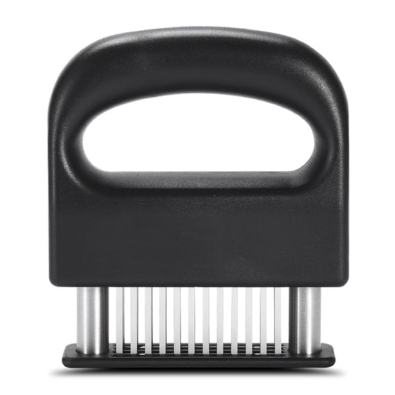 FZAZMLT 1 Pack Black Plastic Meat Tenderizer with 48 Stainless Steel Ultra Sharp Needle Blades