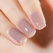 FZANEST Jelly Clear Nude Gel Nail Polish LED UV Gel Soak Off Nail Gel Polish Varnish Nail Art Manicure Pedicure (Clear Gray Nude)