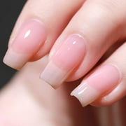 FZANEST Nude Gel Nail Polish LED UV Jelly Milky Transparent Sheer Natural Color Gel Polish French Manicure Nail Art (Soft Clear Pink)