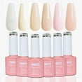 thumbnail image 1 of FZANEST Nude Natural Base Gel Set,Sheer Clear Nude Pink Color Gel Nail Polish Kit,Elastic Rubber Base Coat, Extension Gel in a Bottle, 1 of 5