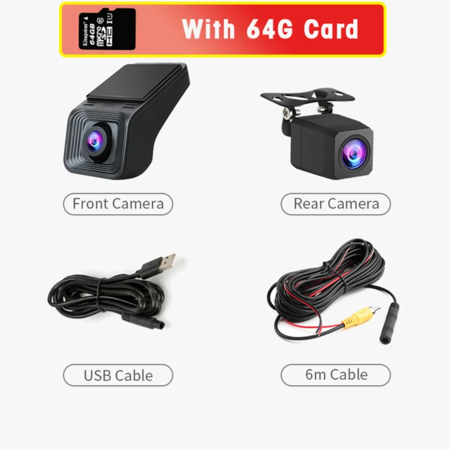 FZANJUN USB Car DVR Dual Recording ADAS Full AR 1080P HD Camera With ...