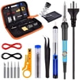thumbnail image 1 of FZFLZDH 14 In1 Soldering Iron Kit, 110V/60W Adjustable Temperature Welding Soldering Iron, Stainless Steel Electric Solder Wire Welding Tools, 1 of 8