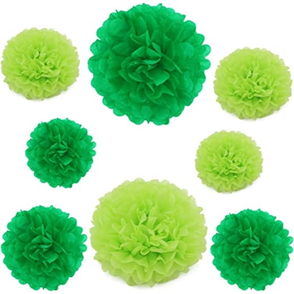 FZFLZDH 16Pcs Paper Pom Poms Tissue Paper Flower Hanging Paper Flower Balls Wedding Party Flower Decorations DIY Art Craft(25CM - Random color)
