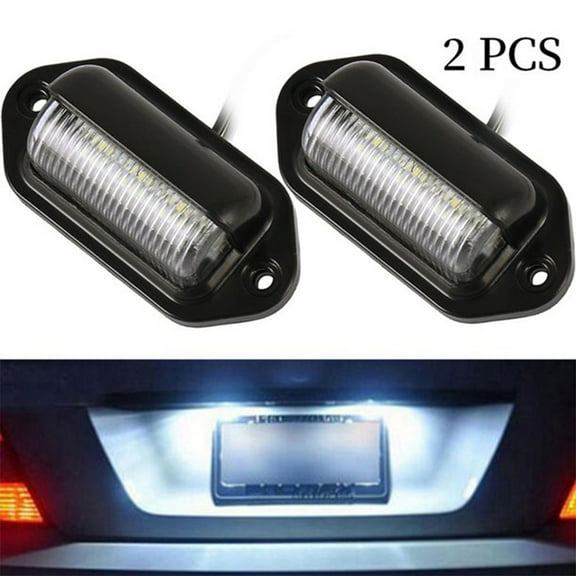 FZFLZDH 2 Pack 12V 6 SMD LED License Plate Lamp Light for Truck SUV Trailer Van, Step Courtesy Lights, Dome/Cargo Lights or Under Hood Light