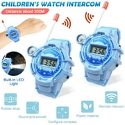FZFLZDH 2-Pack Kids Walkie Talkies Watches for 3-12 Year Old Children, Walkie Talkies for Kids 2 Way Radio Toy with LCD Flashlight, Multifunction Children Walkie Talkiesfor Outside, Camping, Hiking