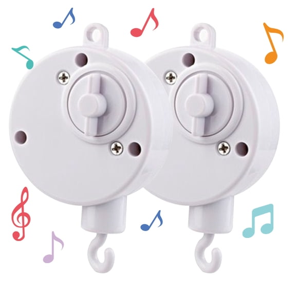 FZFLZDH 2 pcs Crib Bell Lullaby 1 Piece Music Ringer Mechanical Music Bed Bell Spring Up Chain Toy