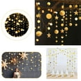 thumbnail image 1 of FZFLZDH 3Pcs Gold Party Decoration Circle Dot Star Garland Banner Bright Paper Streamer Hanging Decorations Glitter Star Bunting Banner Backdrop for Engagement Wedding Baby Shower Christmas Birthday, 1 of 7
