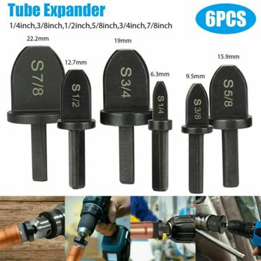 5-Piece Swaging Tool Set For Air Conditioner Copper Pipe Flaring & Tube Expanding - With Drill Clamp