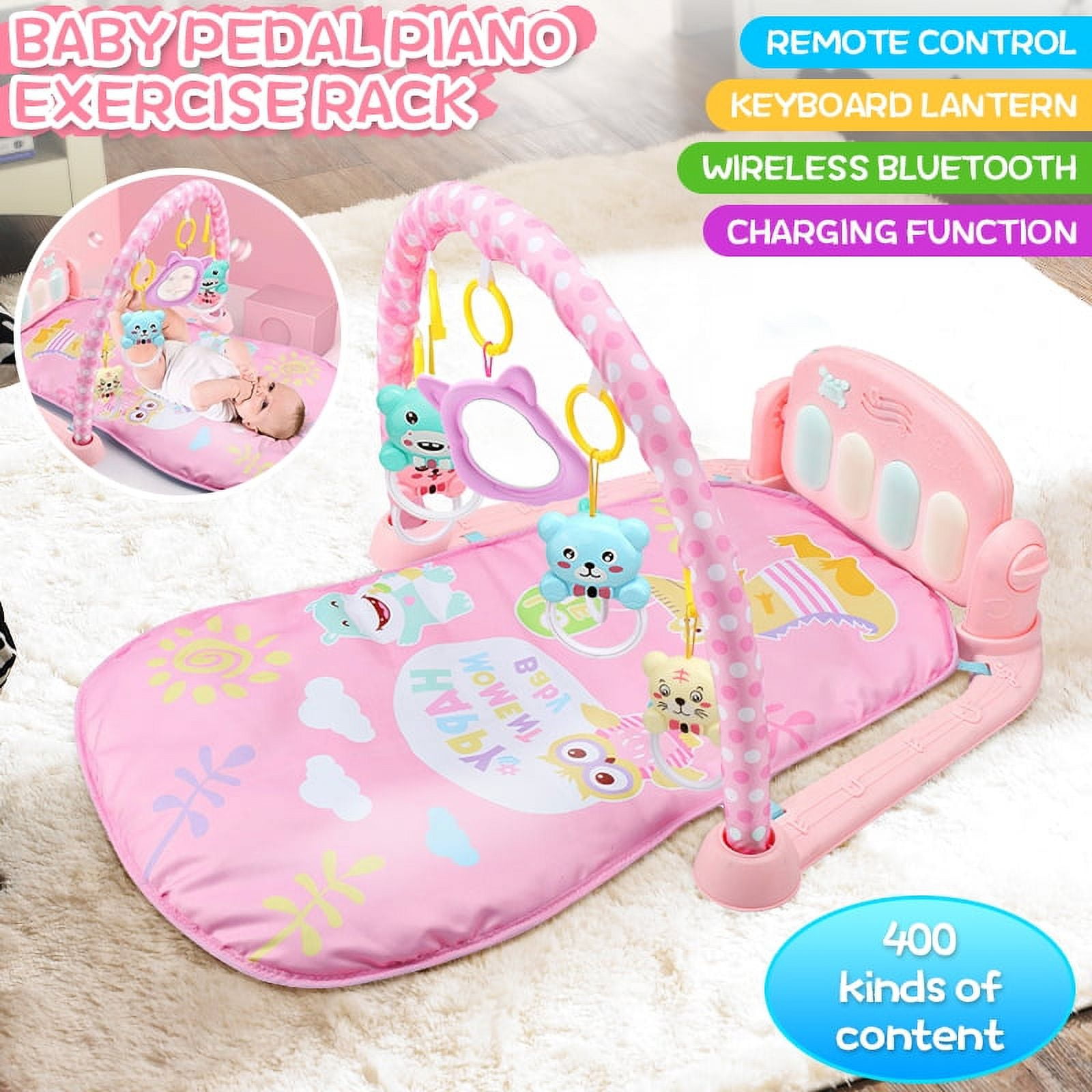 FZFLZDH Baby Gym Musical Play Mats for Floor, Kick and Play Piano Gym ...