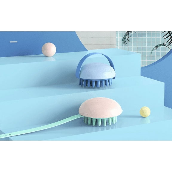 FZFLZDH Bath Brush, Hair Scalp Massager Shampoo Brush, for Wet Dry Hair Body Scalp Massage Brush for Women Men Kids Exfoliate and Remove Dandruff Promote Hair Growth(blue)